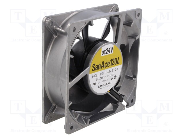 Fan: DC; axial; 24VDC; 120x120x38mm; 200.4m3/h; 46dBA; ball bearing