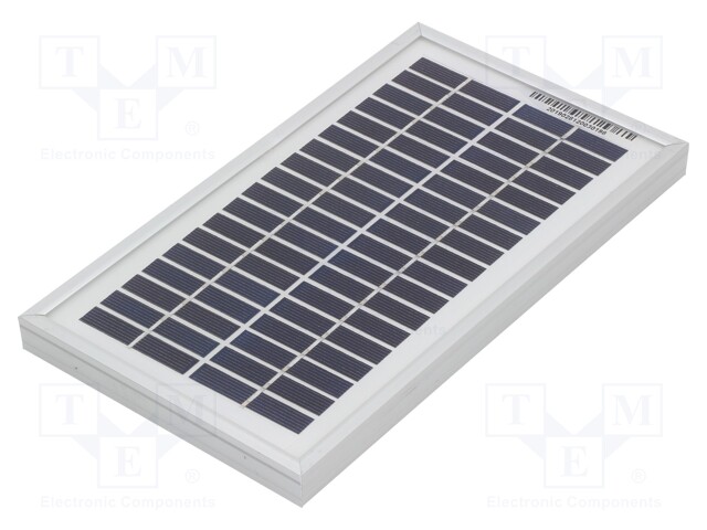 Photovoltaic cell; polycrystalline silicon; 251x140x17mm; 3W