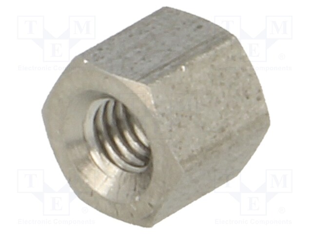 Screwed spacer sleeve; Int.thread: M3; 5mm; hexagonal; Series: 144