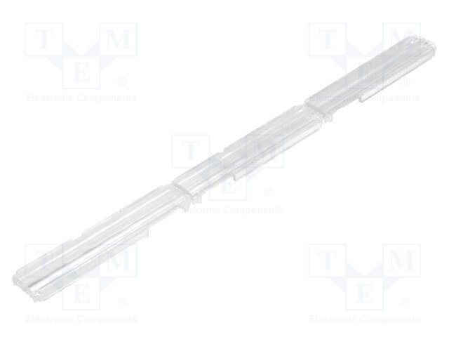 LED lens; rectangular; Mat: PMMA plexiglass; transparent; H: 7mm