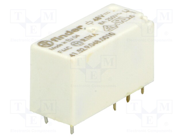 Relay: electromagnetic; DPDT; Ucoil: 48VDC; 8A/250VAC; 8A/30VDC