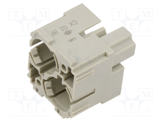 Connector: HDC; contact insert; female; 50V; UL94V-0; Modules: 2