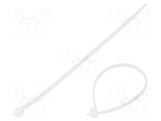 Cable tie; L: 120mm; W: 2.5mm; polyamide; 80N; natural; Ømax: 27mm