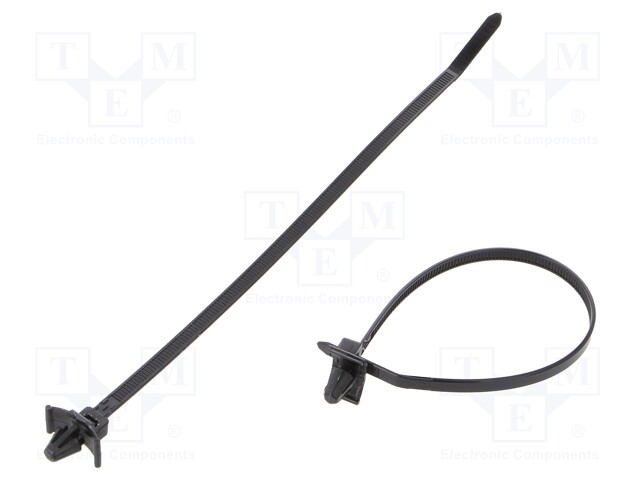 Cable tie; with fixing lugs; L: 198mm; W: 4.8mm; polyamide; 222N