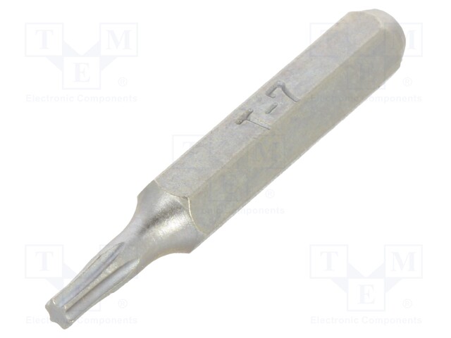 Screwdriver bit; Torx®; TX07; Overall len: 27mm; Kind: precision