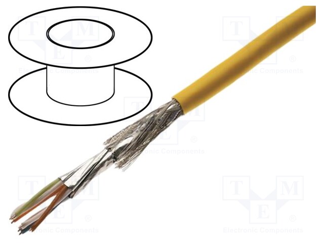 Wire; S/FTP; industrial Ethernet; 7; solid; Cu; 4x2x23AWG; PUR; 100m