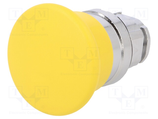 Switch: push-button; Stabl.pos: 1; 22mm; yellow; Illumin: none; IP66