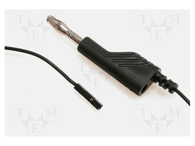 Test lead; PVC; 1m; black; 3A; 60VDC; Cond.cross sec: 0.25mm2