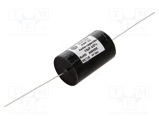 Capacitor: polypropylene; 15uF; 400VDC; ±2%; Ø29.3x44mm; -25÷85°C