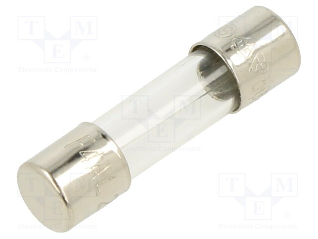 Fuse: fuse; 4A; 250VAC; glass; 20x5.2mm; brass; bulk; nickel plated