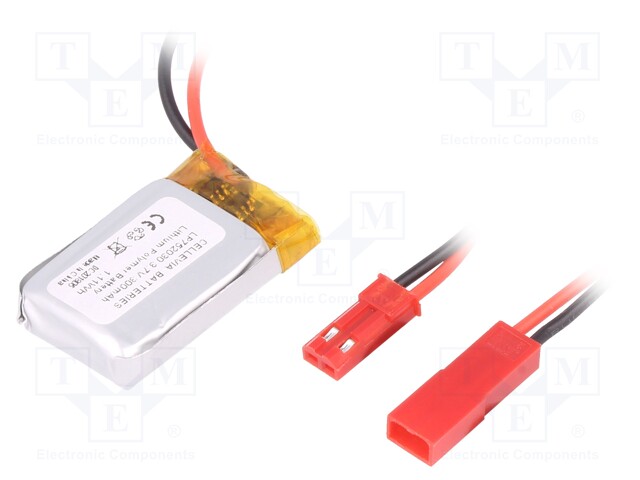 Re-battery: Li-Po; 3.7V; 300mAh; Leads: cables; 7.5x20x30mm