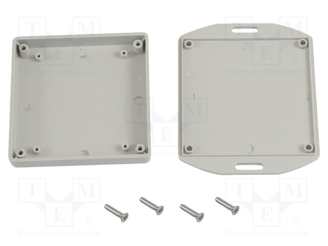 Enclosure: multipurpose; X: 80mm; Y: 80mm; Z: 15mm; with fixing lugs