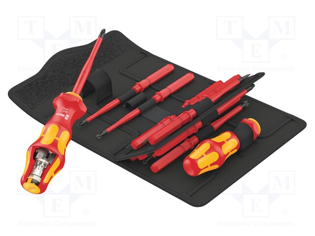 Kit: screwdrivers; Pcs: 16; insulated; 1kVAC; max.14Nm