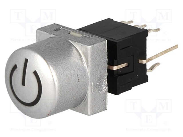 Switch: keypad; Pos: 2; DPDT; 0.1A/30VDC; silver; Illumin: LED; red