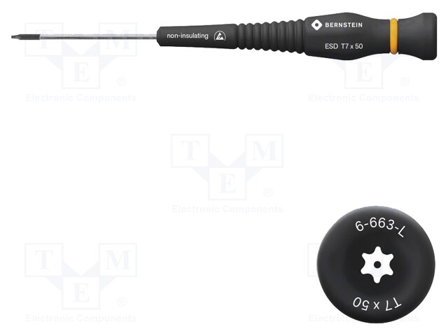 Screwdriver; Torx® with protection; precision; T7H; ESD