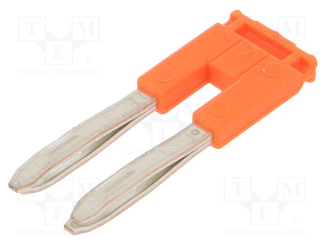 Comb bridge; SNK; ways: 2; orange; Width: 6mm; 600V; Ht: 9mm; Entrelec