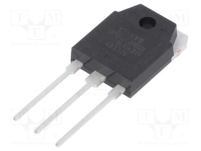 Diode: rectifying; THT; 200V; 2x30A; Package: tube; TO3P; 35ns; 160W