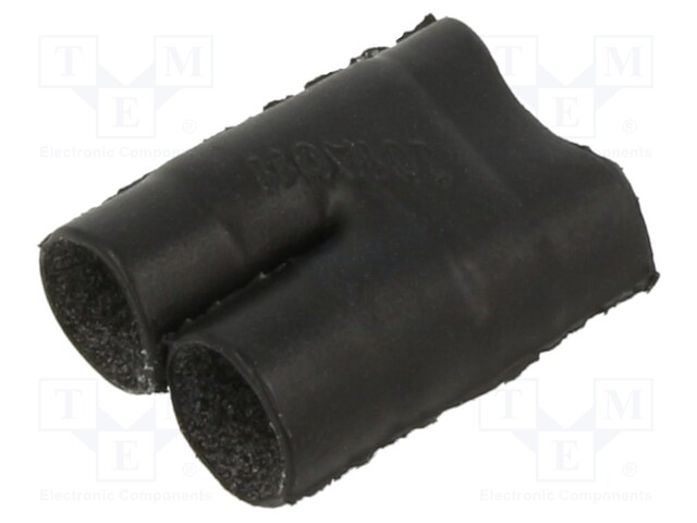 Cable breakout; glued; black; elastomer; -75÷150°C; No.of term: 2