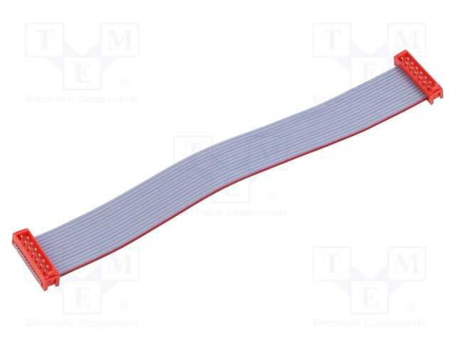 Cable: ribbon cable with connectors; PIN: 14; Layout: 2x7; plug