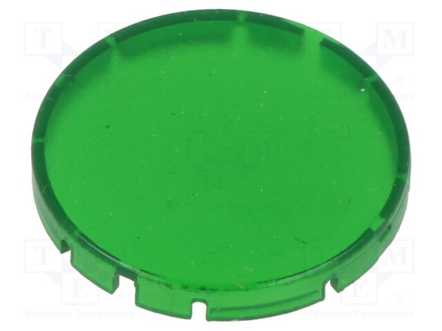 Actuator lens; green transparent; Ø19.7mm