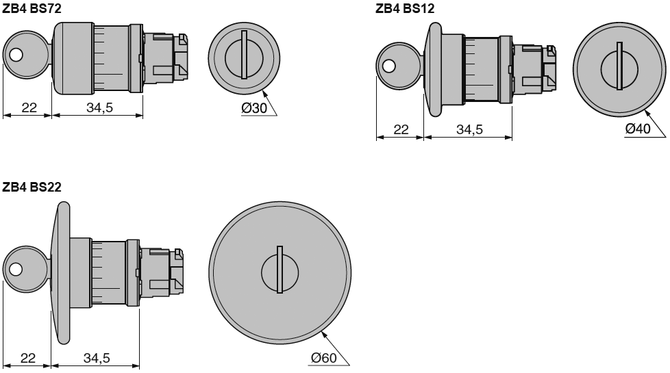 Switch: push-button; Stabl.pos: 2; 22mm; black; Illumin: none; IP66