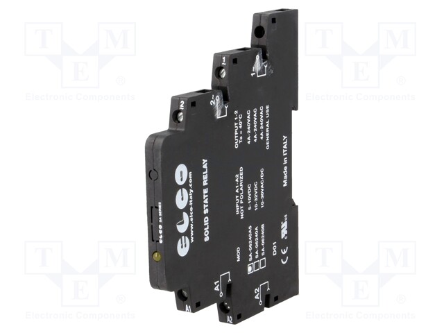 Relay: interface; SPST-NO; Ucntrl: 5÷10VDC; 6A; Mounting: DIN