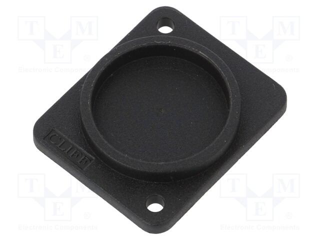 Protection cap; plain screw hole; black; plastic; D: 3mm