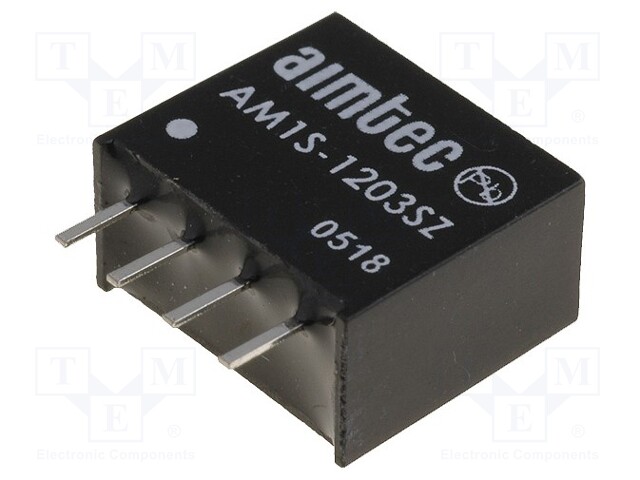 Converter: DC/DC; 1W; Uin: 10.8÷13.2V; 3.3VDC; Iout: 300mA; SIP4