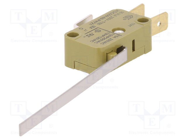 Microswitch SNAP ACTION; with lever; SPDT; 16A/250VAC; ON-(ON)