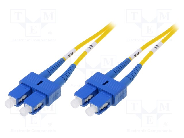 Fiber patch cord; OS1; SC/PC,both sides; 10m; LSZH; yellow