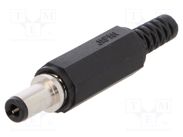 Plug; DC supply; female; 5,5/2,1mm; with strain relief; for cable