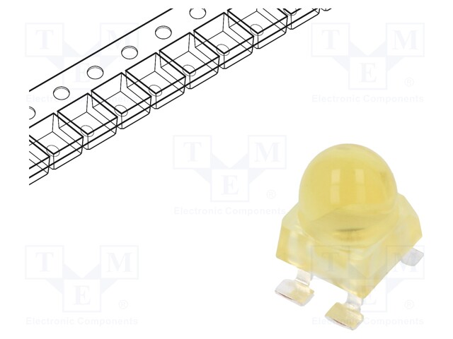 LED; SMD; amber; 5500÷12000mcd; 4.2x4.2x6.5mm; 30°; 1.8÷2.4V; 20mA