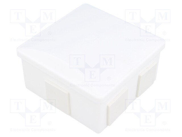 Enclosure: junction box; X: 80mm; Y: 80mm; Z: 40mm; polystyrene; IP44