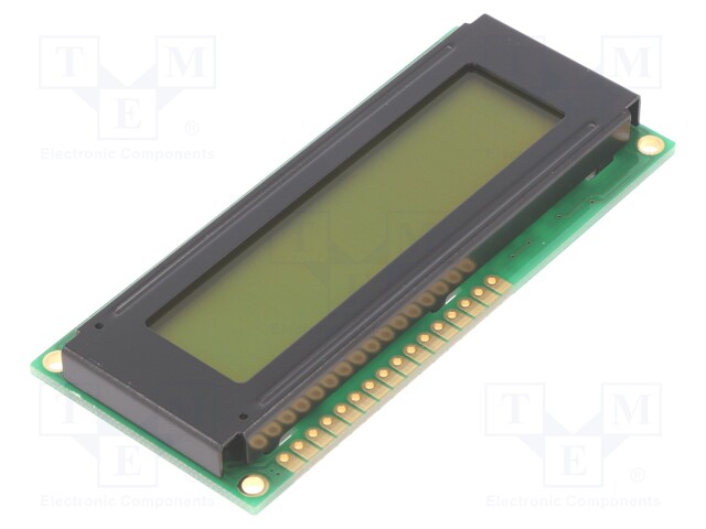 Display: LCD; alphanumeric; STN Positive; 16x2; 80x36x7.6mm; LED