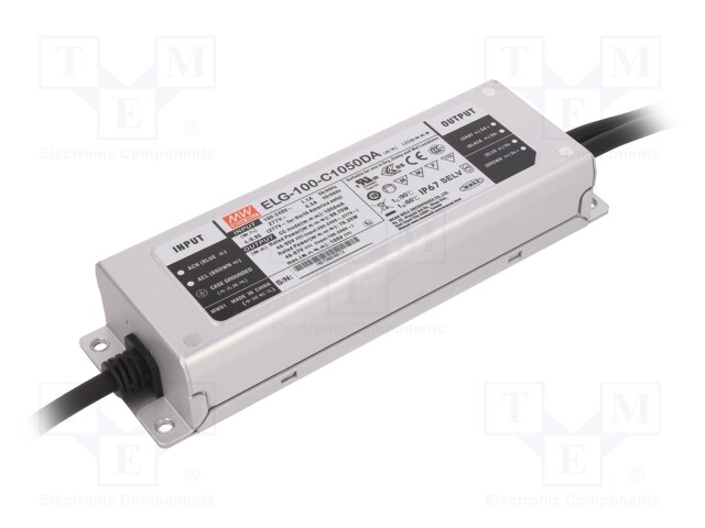 Power supply: switched-mode; Communication: DALI; LED; 100W; 1.05A