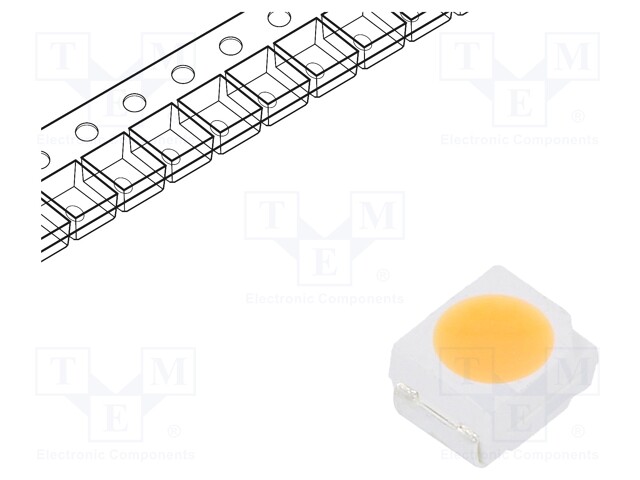 LED; SMD; 3528,PLCC2; white warm; 4÷7lm; 2325-2475K; 95; 120°; 20mA