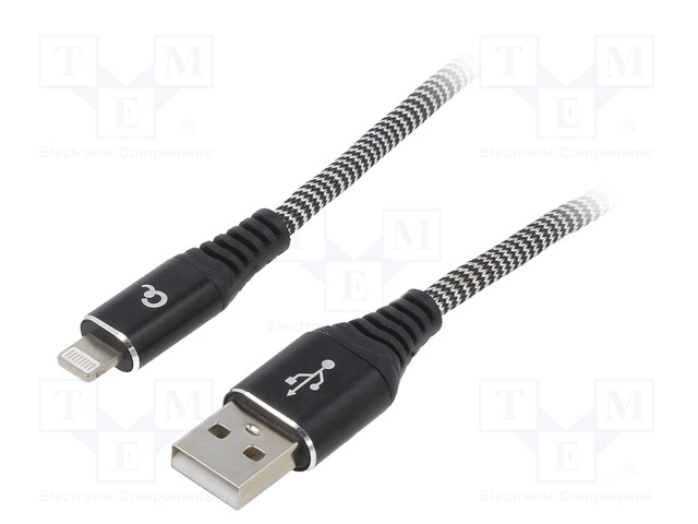 Cable; USB 2.0; Apple Lightning plug,USB A plug; gold-plated; 2m