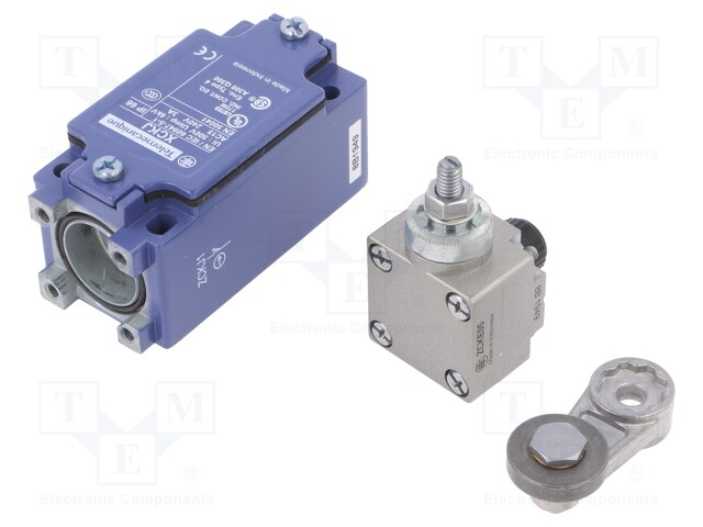 Limit switch; lever R 41mm, metal roller Ø22mm; NO + NC; 10A