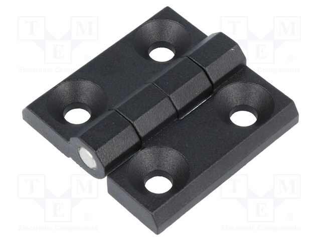 Hinge; Width: 60mm; zinc and aluminium alloy; black; H: 60mm