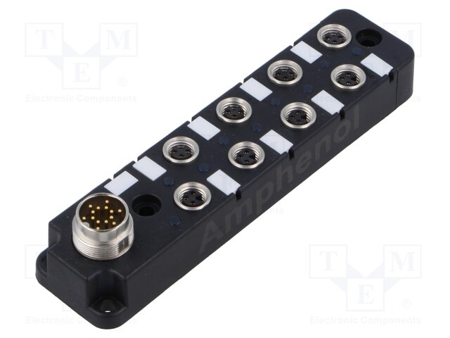 Distribution box; M8; PIN: 3; socket; 3A; -40÷105°C; IP67; IN: 8