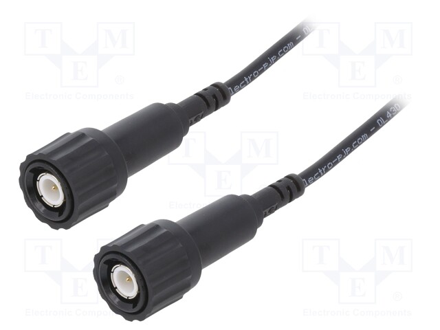 Test lead; 3A; BNC plug-BNC plug; Len: 2m; black; Z: 50Ω