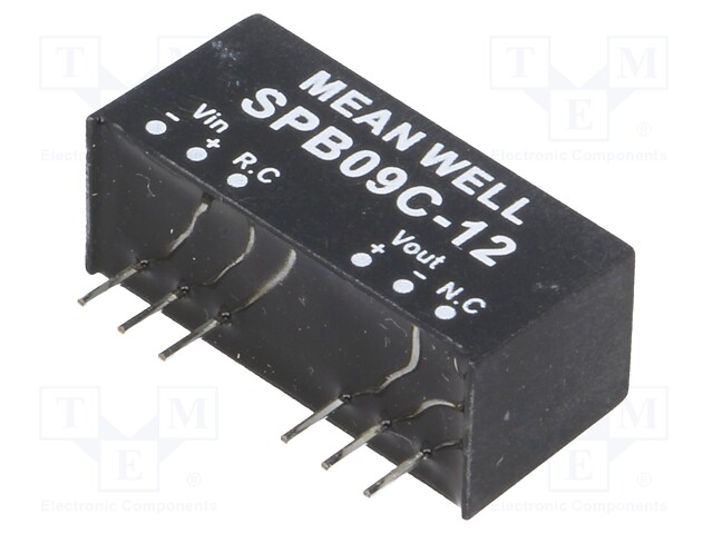 Converter: DC/DC; 9W; Uin: 36÷75V; 12VDC; Iout: 0÷750mA; SIP8; 5g