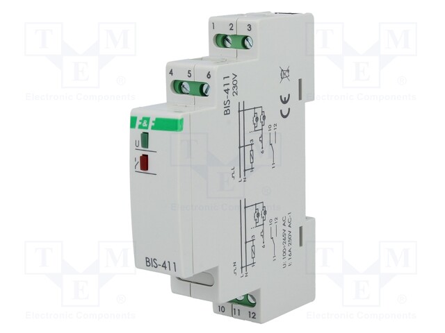 Relay: installation; bistable; SPDT; Mounting: DIN; 16A; -25÷50°C