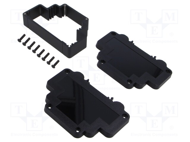 Enclosure: for DIN rail mounting; Y: 98.3mm; X: 28mm; Z: 69mm; black