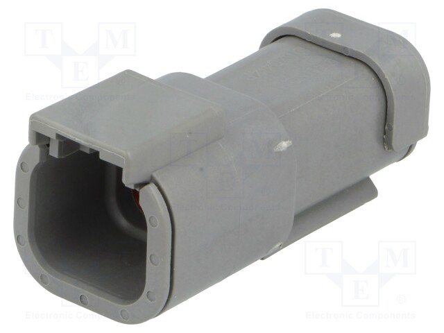 Connector: wire-wire; DTM; plug; male; PIN: 4; IP68; Locking: latch