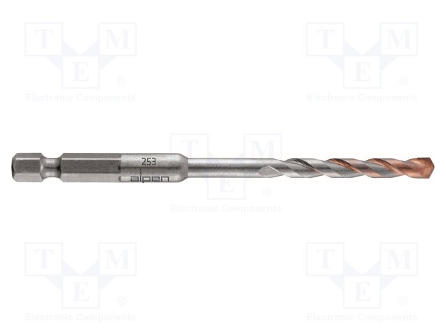 Drill bit; for concrete; Ø: 6mm; L: 100mm; 1/4" (E6,3mm)