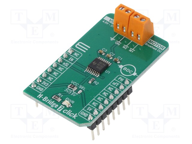 Click board; motor driver,H bridge; GPIO; DRV8876N; 3.3/5VDC