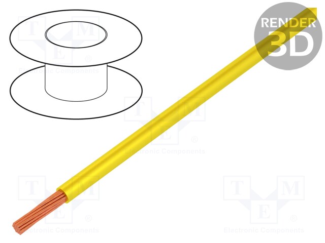 Wire; Silivolt®-2V; stranded; Cu; 1x0,75mm2; silicone; yellow