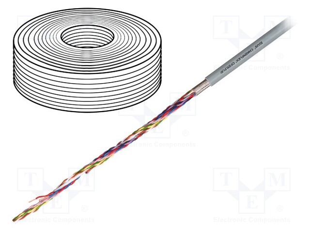 Wire: data transmission; chainflex® CF211.PUR; 4x2x0,5mm2; PUR