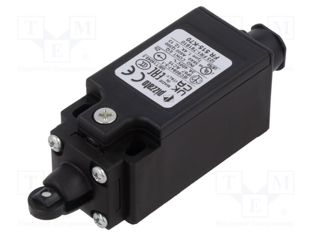 Limit switch; plastic roller Ø11mm; NO + NC; 4A; max.250VAC; IP67